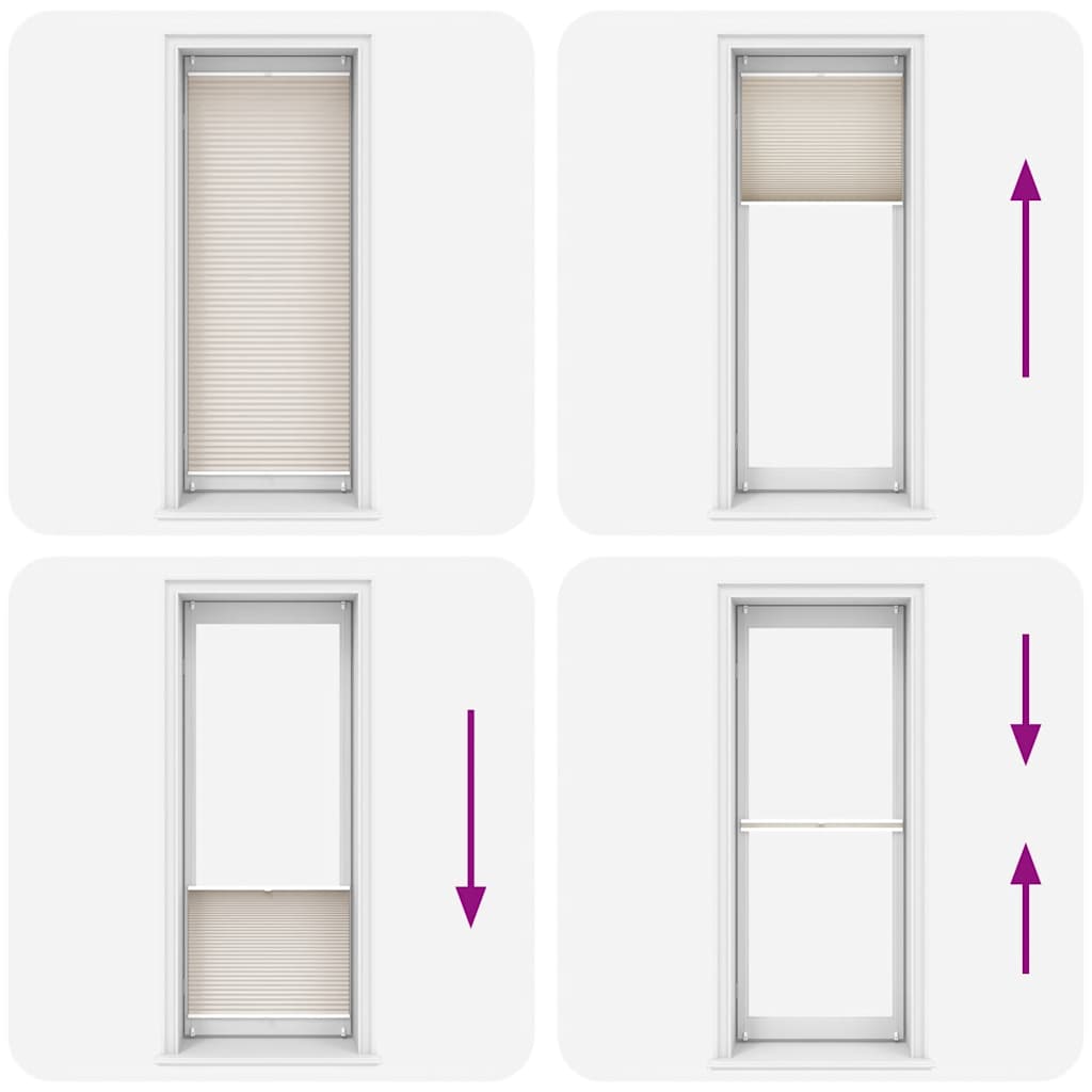 Plisse Blind 90x200cm Creme